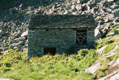 Meine Unterkunft auf der Alpe d'Alpigia (1980m)