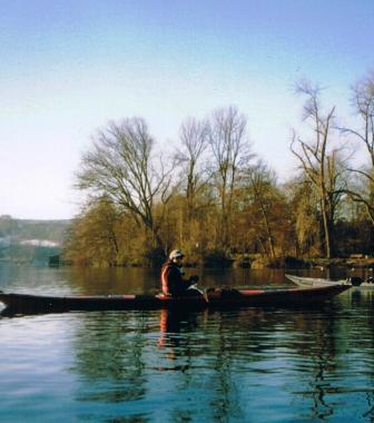 Im Winter auf dem Baldeneysee, meinem Haussee.