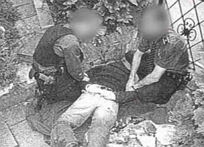 Symbolbild Gewalt- und Justizmonopol mit ungesühntem lagebedingten Erstickungstod im 11. 9.- Aargau