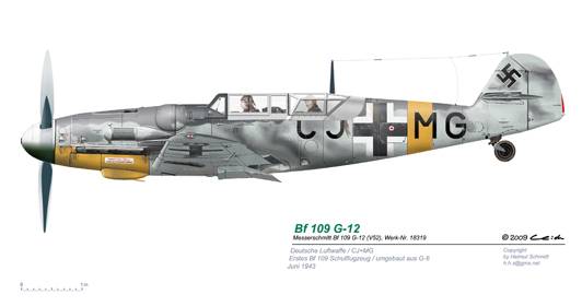 Bf-109-G-12-V52-W-Nr-18319-CJ-MG