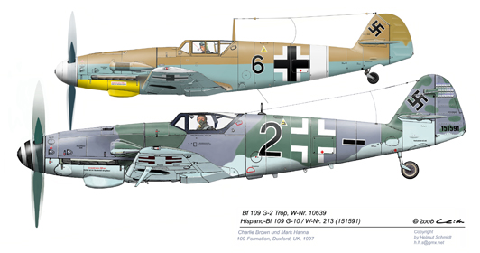 Bf-109-G-2-G-10-Formation