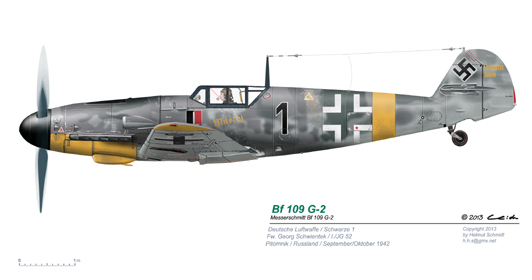 Bf-109-G-2-Schwarze-1-Fw-Georg-Schwientek-I-JG-52