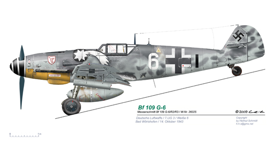 Bf-109-G-6-R2-W-Nr-26025-Weisse-6-