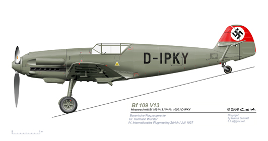 Bf-109-V13-vL-Zuerich-19371