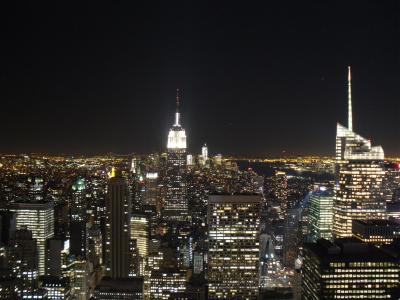 blick bei nacht vom rockerfeller center