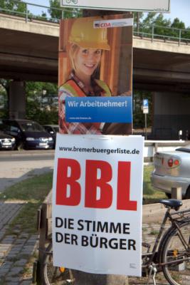 Plakate von CDA und BBL