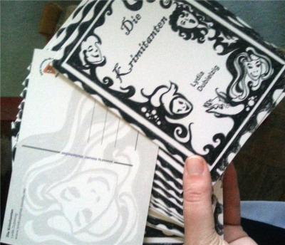 Postkarten mit Layout des Krimitantentitelbildes