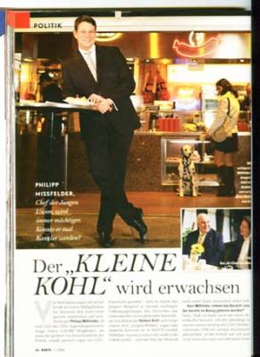 Sieht aus wie er heißt: Mißfelder in Kohl-Pose