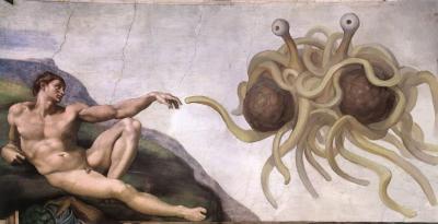 Das-fliegende-Spaghettimonster-und-Adam