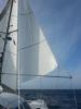 Ausgebaumt mit Spinnaker- und Großbaum...