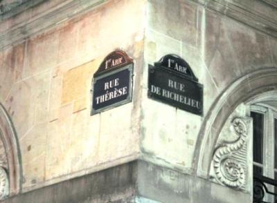 "Meine" Strasse - la Rue Thérèse - fusselt mit der von Monsieur Richelieu