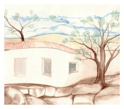 Hof/Aquarell/Amrei Cordula