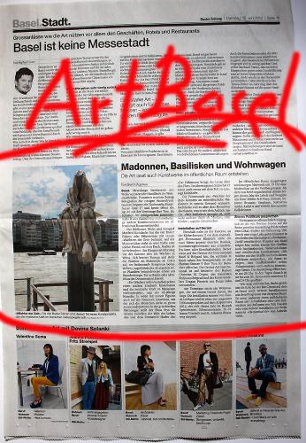 Baseler-Zeitung-zur-Art-Basel-Ferryman-public-art-show-project-time-guards-waechter-manfred-kielnhofer