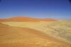 Blick von der Düne ins Vlei- nach 65 km ist Ende, dann kommt nur noch Sand - bis an den Atlantik. Nur noch 60 km -schön breiter Strand, oder?