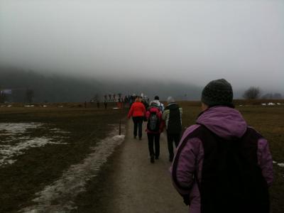 Schlechte Aussichten - Nebel hängt im Renn-Hang.