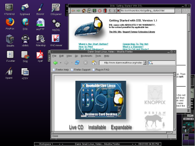 Screenshot aus DamnSmallLinux 1.1