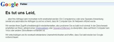 google-fehler