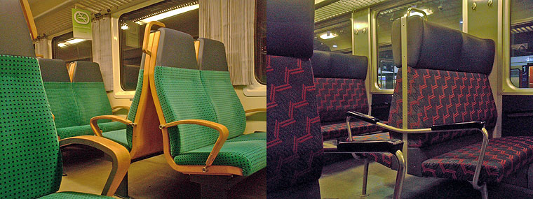 Morgens (links) und abends in meiner S-Bahn