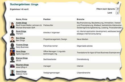 Xing findet Herrn Dings und Frau Bums - Danke!