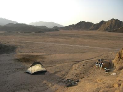 Schlafplatz im Wadi