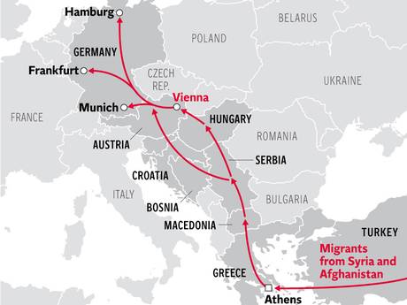 Refugee-routes