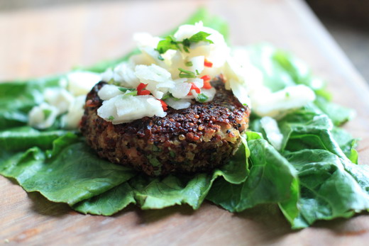 Wasserkastaniensalat-mit-Quinoa-Pflanzerl