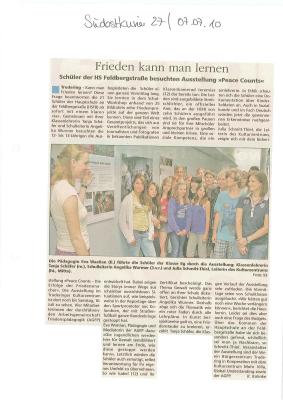 Artikel zu Peace Counts im SuedostKurier