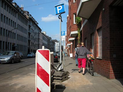 Gehwegverengung