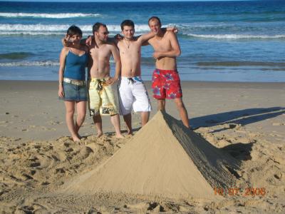 Unsere megageile Sandburg...<br />
Sophie-Claire, Paul, Ich und Andreas