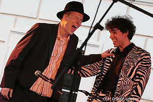 Wolfgang Pöll und Daniel Ecklbauer beim "jammen"