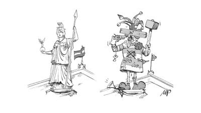 Pammesberger_Statue-vor-dem-Parlament1