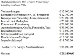 wahlkampfkostenGruene