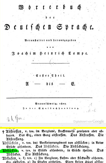 abstuecken