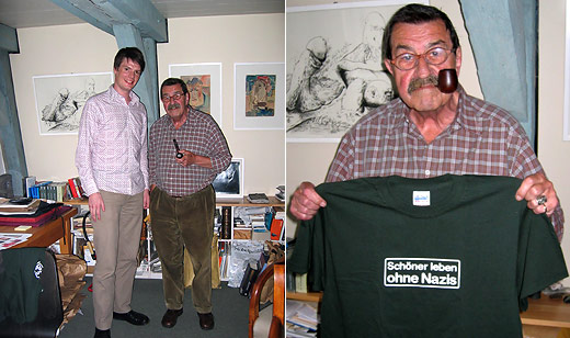 Günter Grass unterstützt die Kampagne "Schöner leben ohne Nazis"