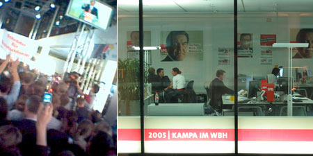 Wahlparty in der Kampa im Willy-Brandt-Haus