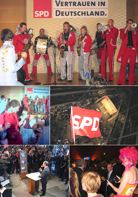 SPD-Party in der Wahlnacht des 18. Septembers 2005