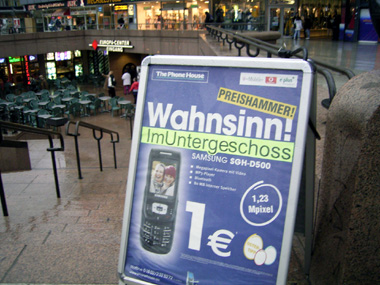 Wahnsinn im Untergeschoss des Europa Centers
