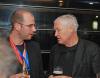 FHWien Lektoren Dietrich und Bogner bei der KOMMParty. Foto: Raimund Appel