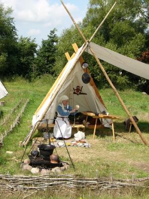 Lager bei Sonnenschein