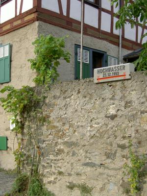 Hochwassermarkierung
