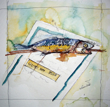 Am Beginn des Seewinkels gibt es eine Spezialität, den Steckerlfisch. 