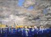 Hamburg sky alster oelgemaelde oiloncanvas