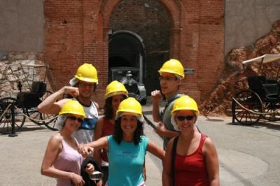 Vor der Mine in Zacatecas, ein recht touristisches Event...