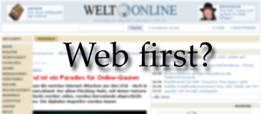 Web first bei der Welt Web first bei der Welt