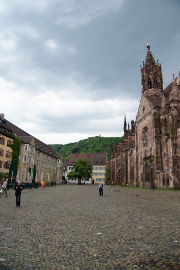 Marktplatz Freiburg fast leer