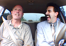 Sacha Baron Cohen (r.) in "Borat"