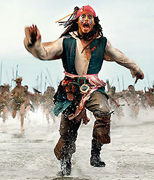 Johnny Depp als Capitan Jack Sparrow in "Pirates Of The Caribbean: Dead Man's Chest" Johnny Depp als Capitan Jack Sparrow in "Pirates Of The Caribbean: Dead Man's Chest"