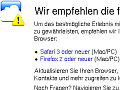 Wir empfehlen die folgenden Browser... Wir empfehlen die folgenden Browser...