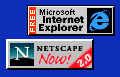Browser-Buttons aus der Zeit des Browserkrieges Browser-Buttons aus der Zeit des Browserkrieges