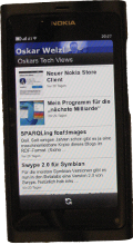 Mein N9 mit meiner Applikation 